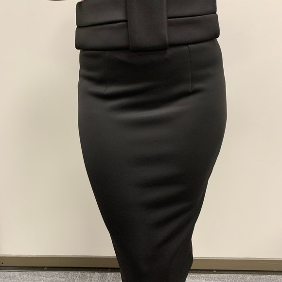 AQUA Pencil Skirt Knee Length High Waisted Career Office Black Size 8 - Picture 3 of 6